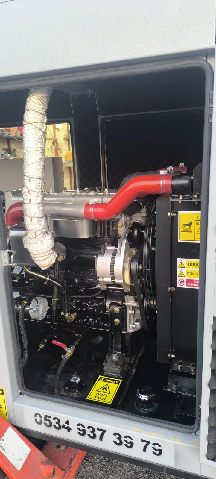 Mut'ta sulama ve tarımsal işleme için jeneratör motor alternatör sistemi